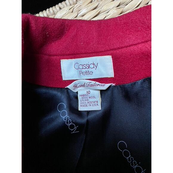 Red Wool Coat Vintage - Picture 6 of 8